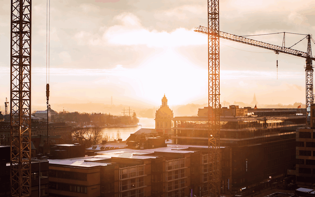 AB 25 och ABPU 25, byggkranar över Stockholm